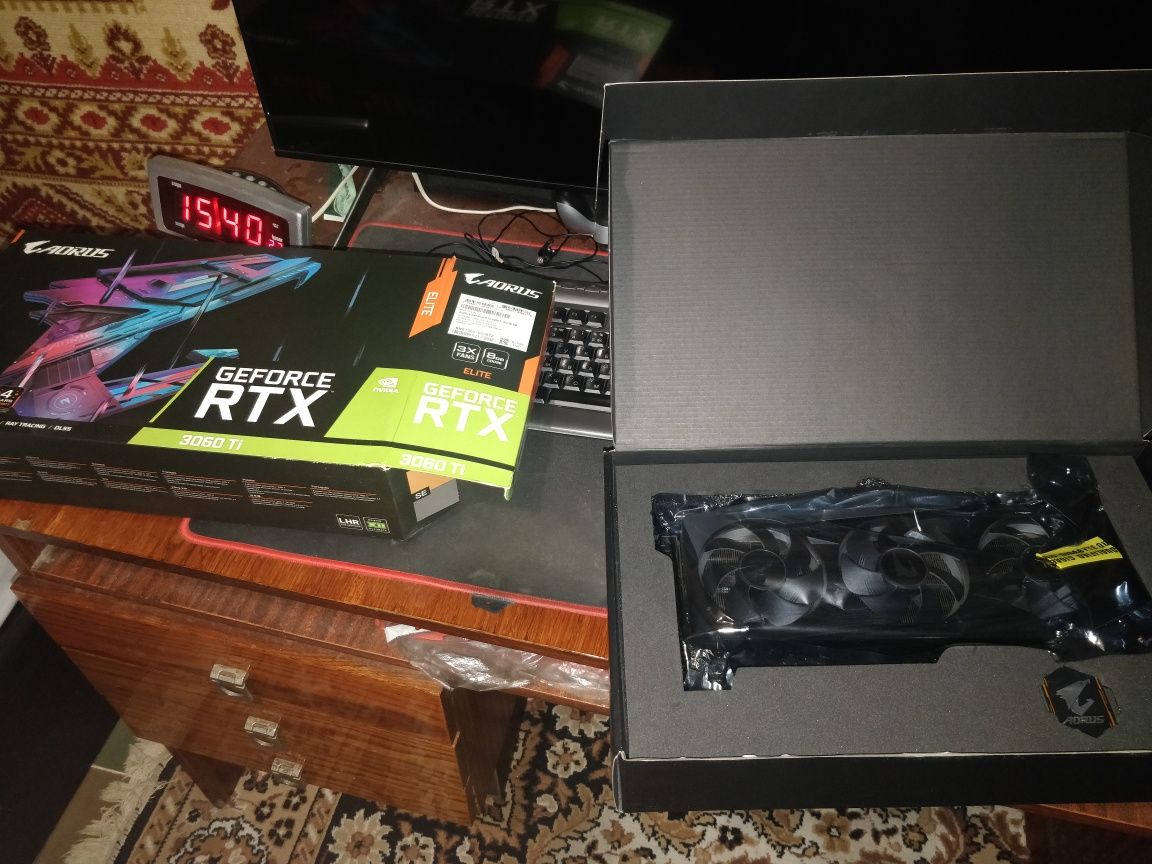 Видеокарта RTX 3060 Ti Aorus Elite 8 Gb