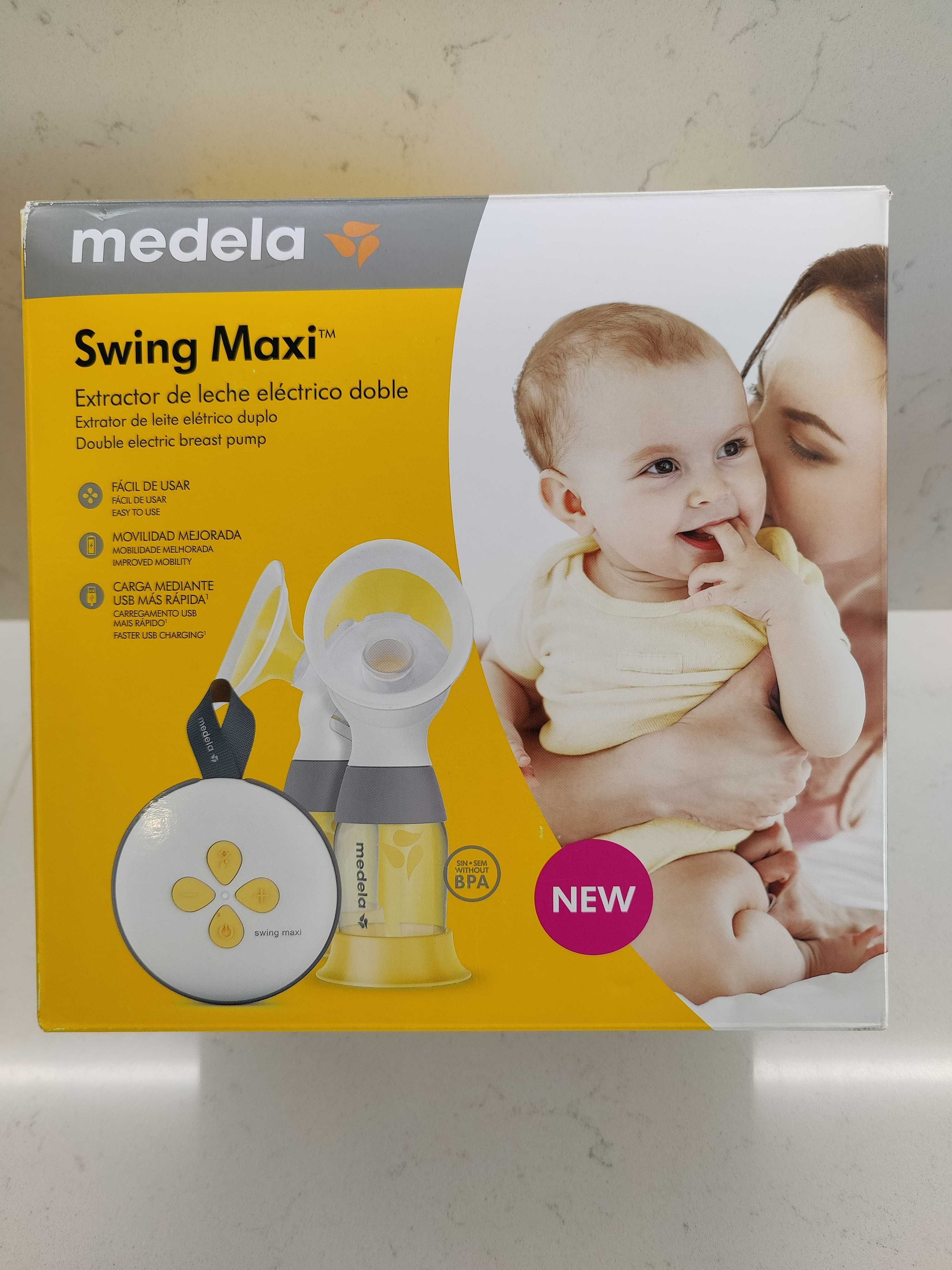 Bomba tira-leite elétrica dupla Medela Swing Maxi – como nova