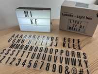 Tablica podświetlana lightbox + litery + baterie