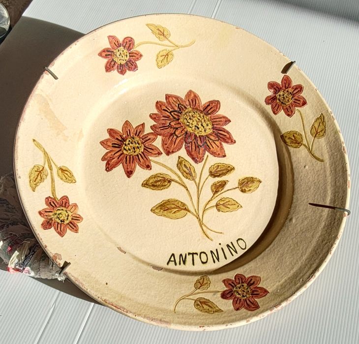 2 Pratos barro Redondo Adriano Martelo 43 cm