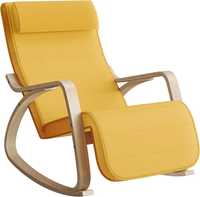 Fotel bujany, leżak, nośność 150 kg, kolor pastelowy żółty