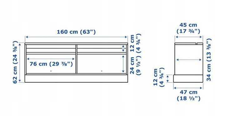 IKEA HAVSTA Szafka RTV - 160 cm x 62 cm x 47 cm