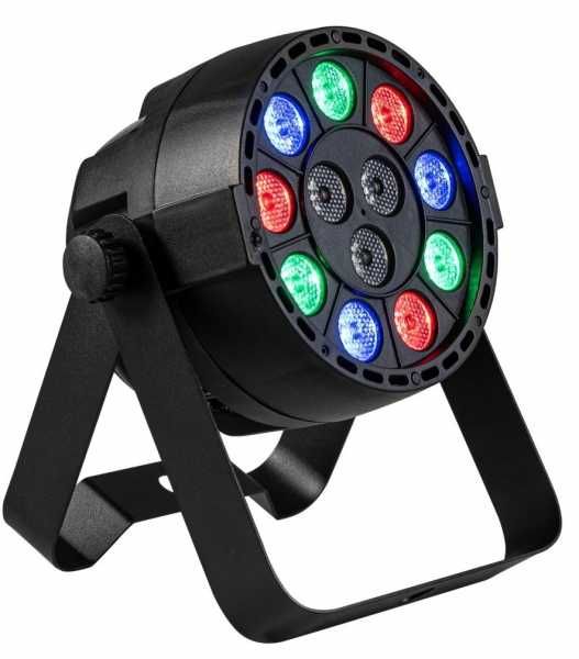 Reflektor na statywie PAR LED 12x1W RGBW Mix Kolorów Strobo DMX Pilot