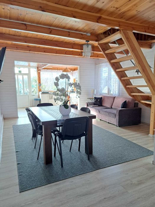 Domek jezioro Trójmiasto bania jacuzzi noclegi prywatny zarybiony staw