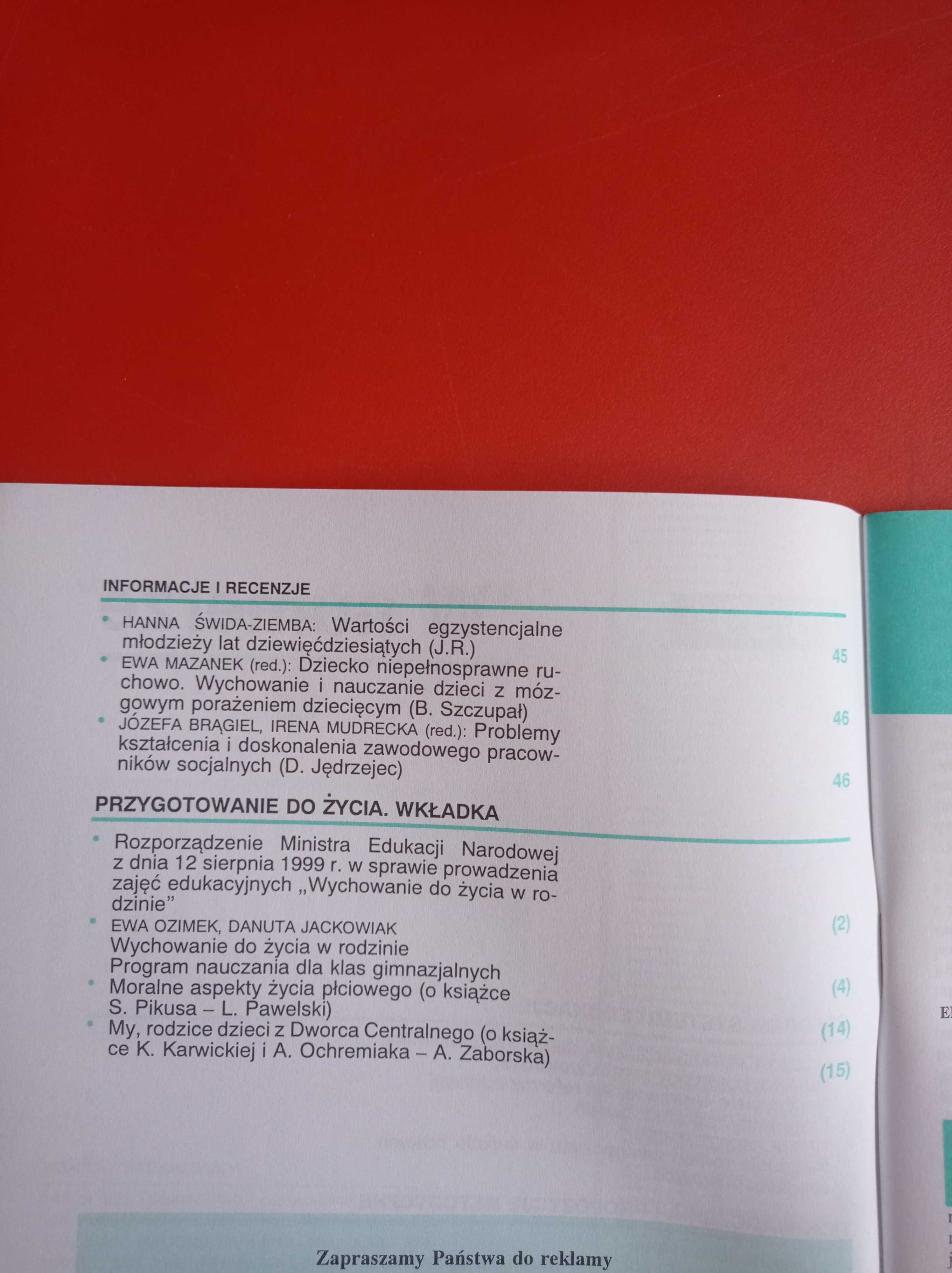 Problemy opiekuńczo-wychowawcze, nr 8/1999, październik 1999