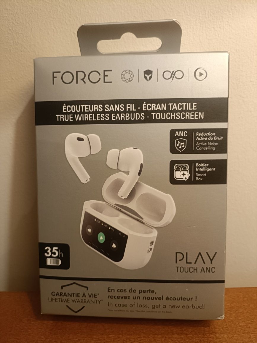 Auscultadores True Wireless ANC com ecrã tátil Play Touch Brancos
