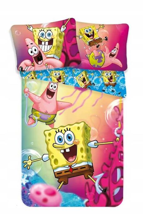 Spongebob Pan Gąbka pościel 140x200 dla dziecka bawełniana dziecięca