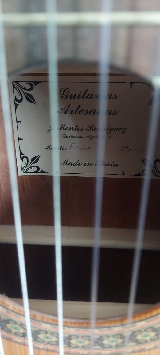 Zawodowa gitara klasyczna Juan Montes Rodriguez 102 Etimoe