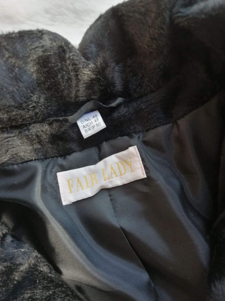 Elegancka czarna kurtka damska na wiosnę jesień pikowana Fair Lady r.