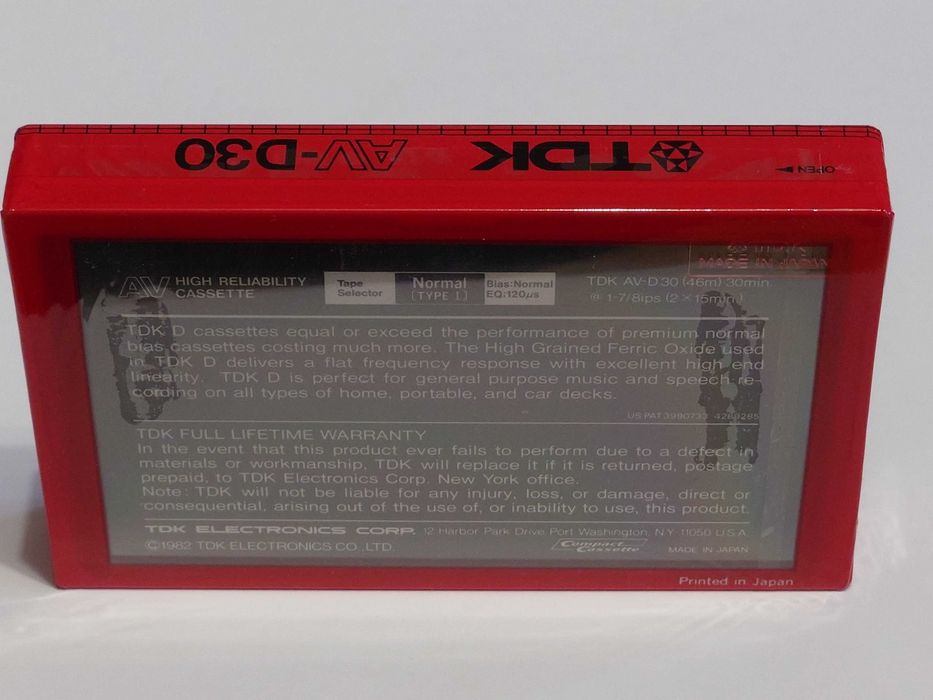 TDK AV-D30 na rok 1982 - Seria Profesionalna na rynek USA!!