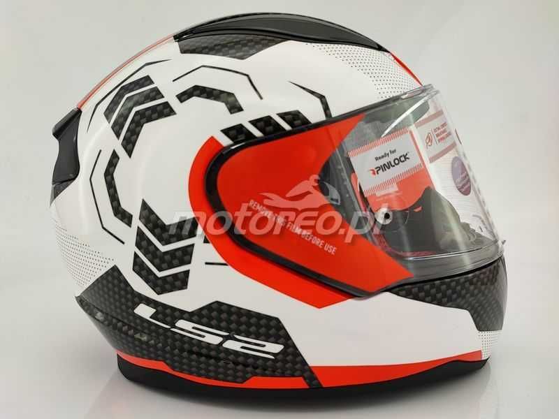 WYPRZEDAŻ Kask Integralny LS2 FF353 Rapid GHOST White Black Red