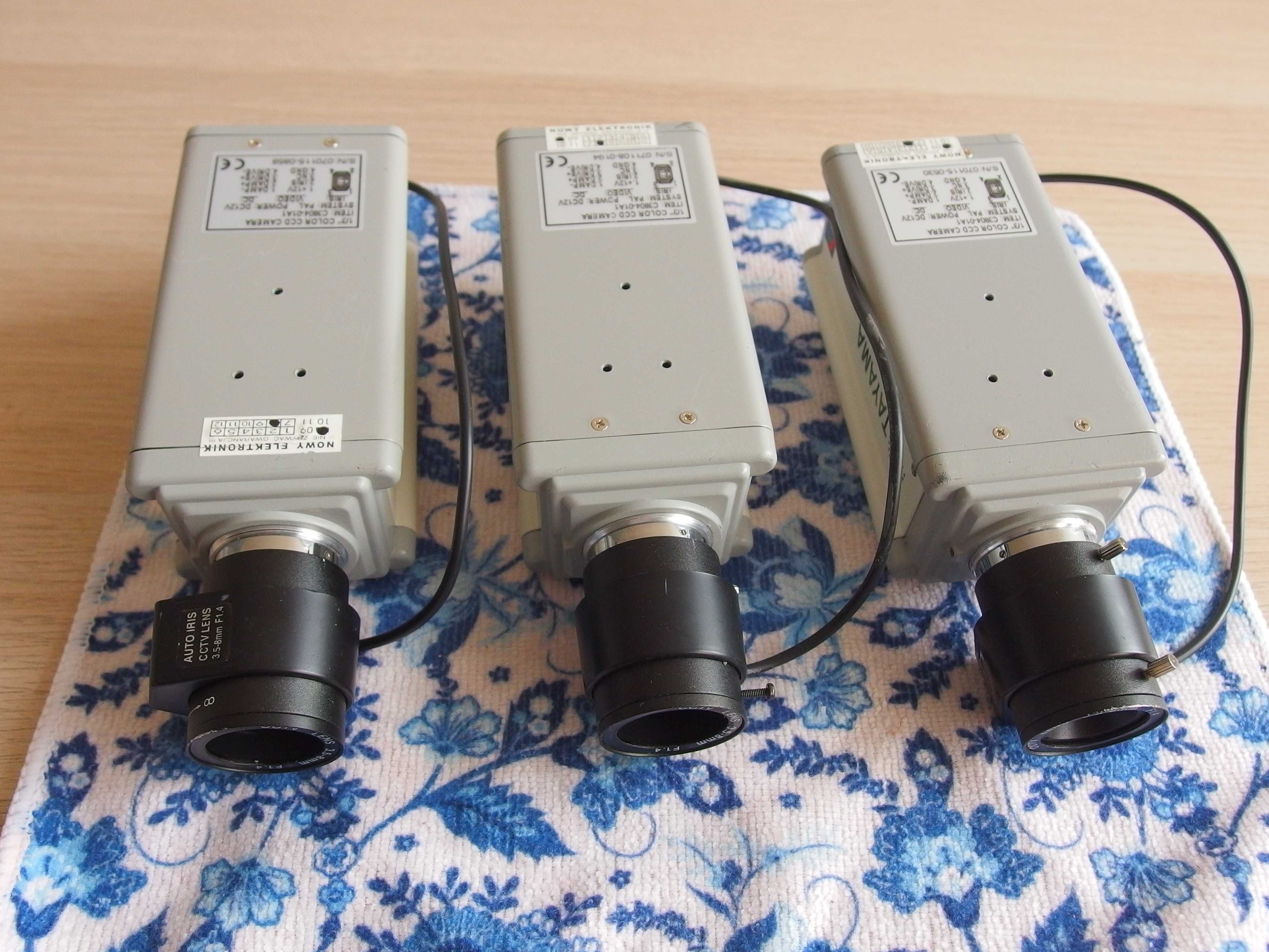 3x kamera Kamera przemysłowa Tayama C3804 + Obiektyw 3,5-8,0mm f1.4