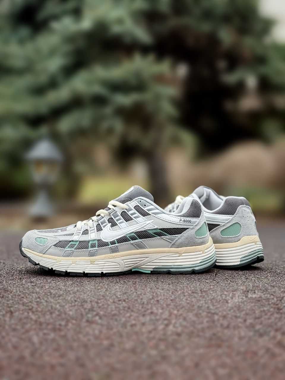 Чоловічі кросівки Nike Р-6000 сірий з чорним 3708 ТОП