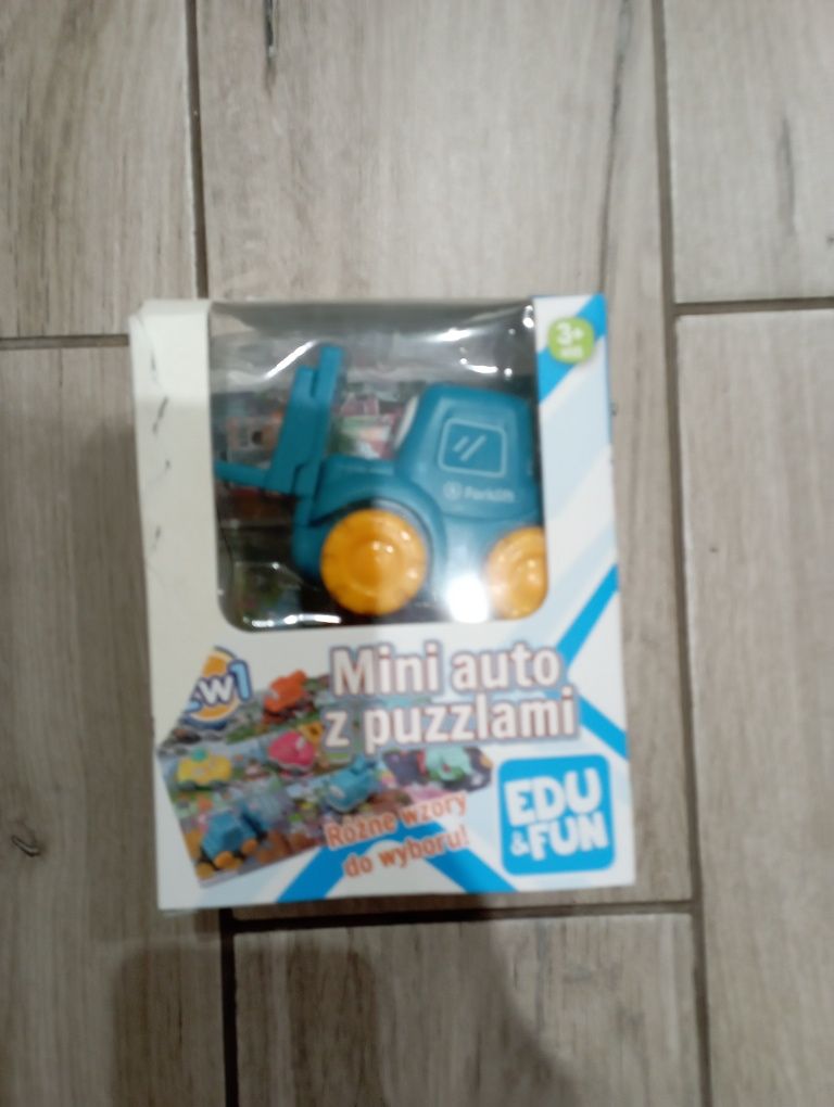 Mini auto z puzzlami, wózek widłowy, zabawka dla dzieci
