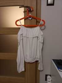 Biała bluzka hiszpanka dziewczęca H&M  158