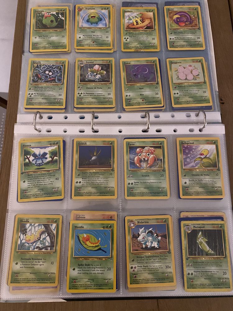 Cartas Pokémon Raras Colecção Antiga (225Cartas)