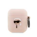 Karl Lagerfeld KLA2RUNIKP AirPods 1/2 cover różowy/pink Silicone