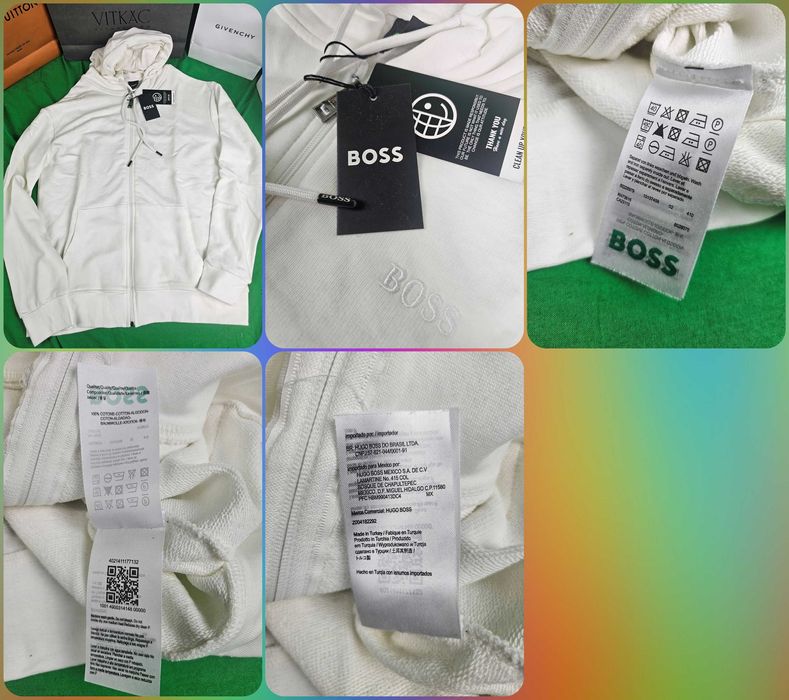 Bluza rozpinana męska z kapturem hugo boss armani bluzy