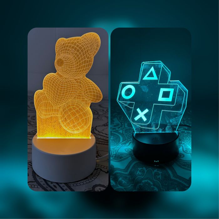 Dois tipos de Luz 3D novas na caixa