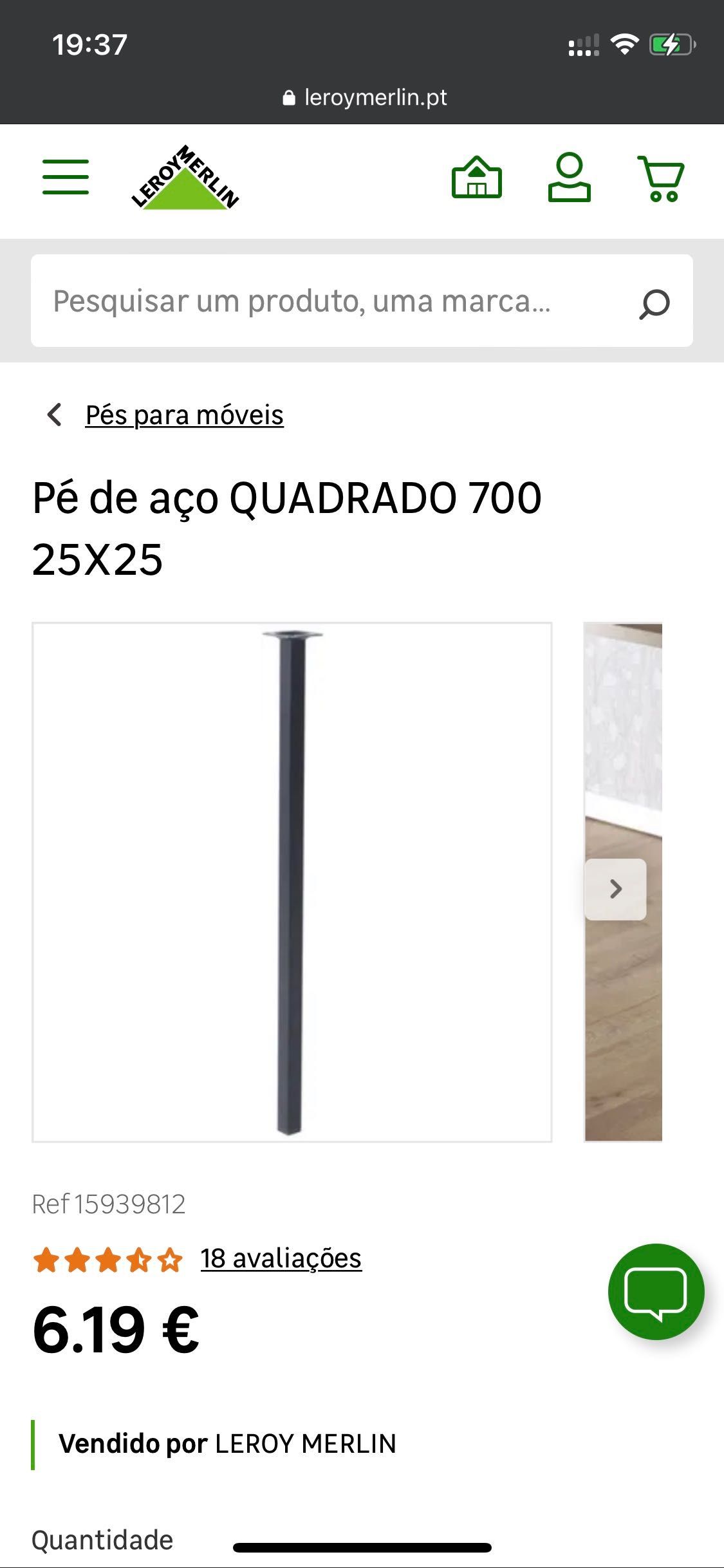 4 Pernas de mesa 70cm altura