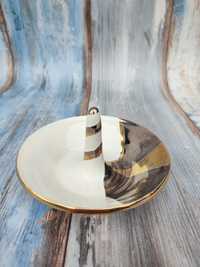 Ceramiczny talerzyk na pierścionki - vintage - design