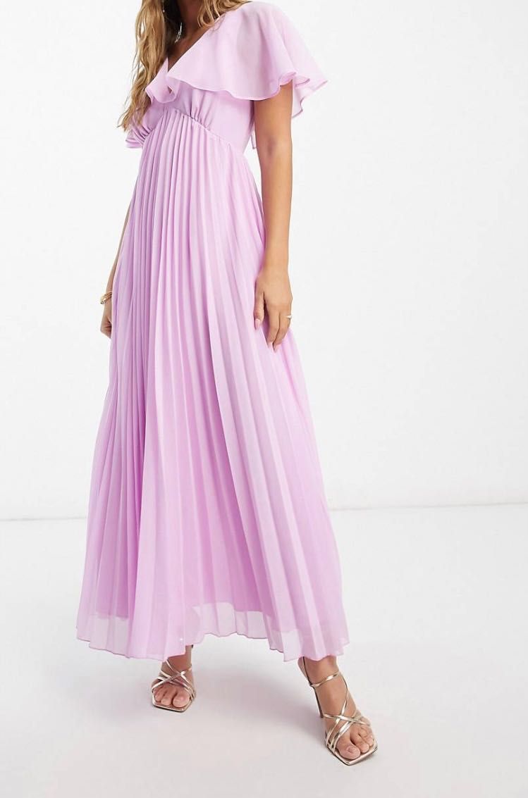 Vestido Rosa Plisado ASOS - Novo (c/etiqueta)