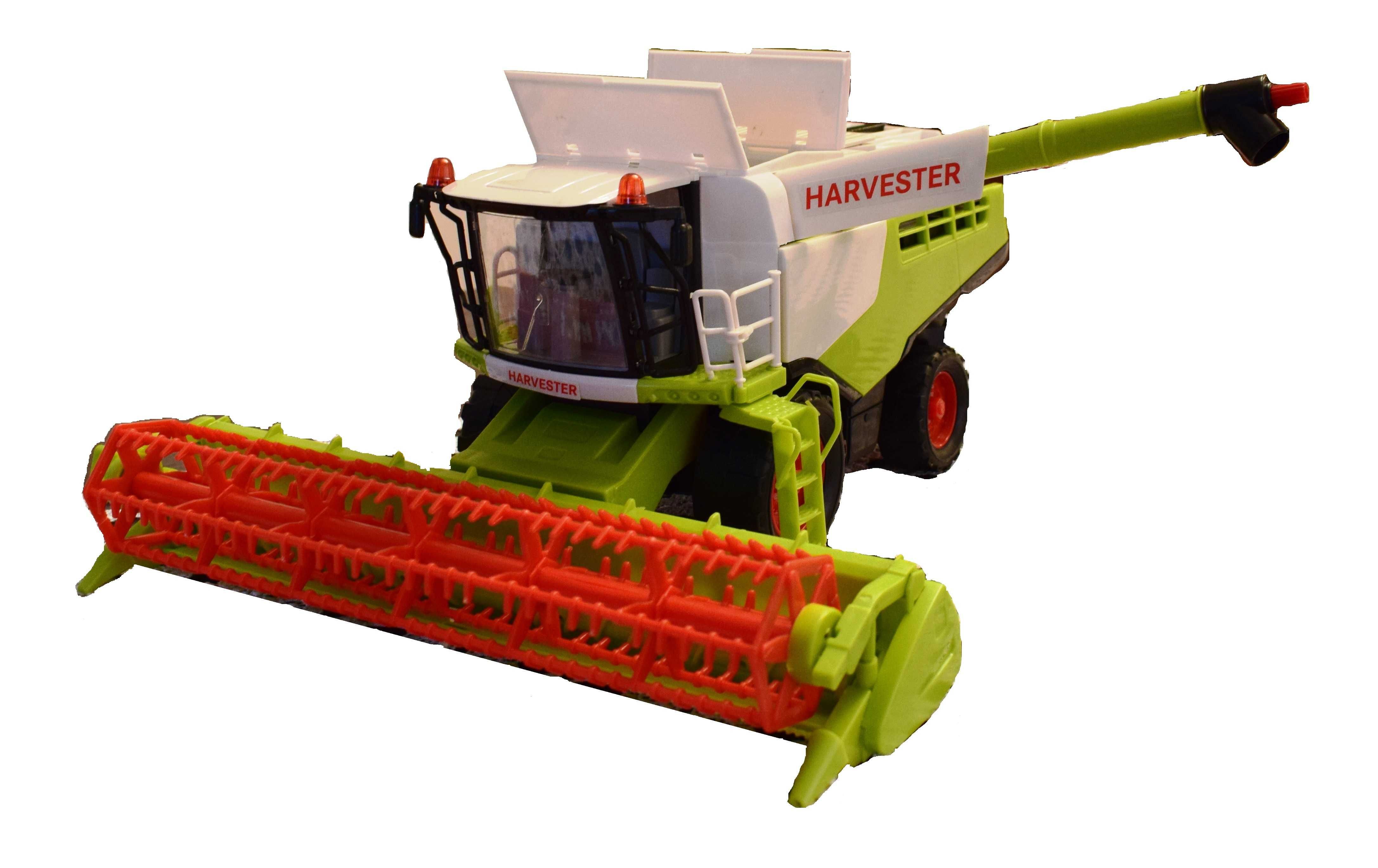 Zabawka Kombajn Zbożowy Traktor Ciągnik Koparka Z Przyczepą