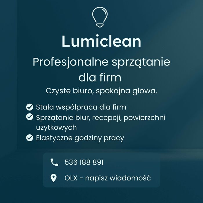 Sprzątanie biur i innych obiektów firmowych - Lumiclean