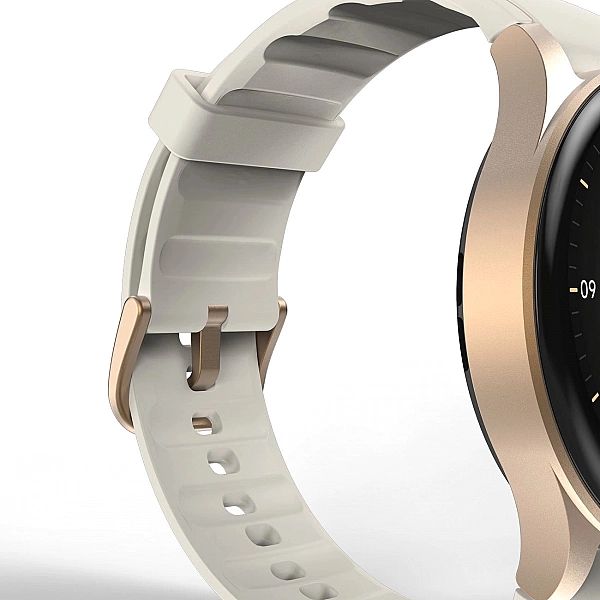 Smartwatch Hama 8900 GPS AMOLED 1.32" z beżowym paskiem silikonowym -
