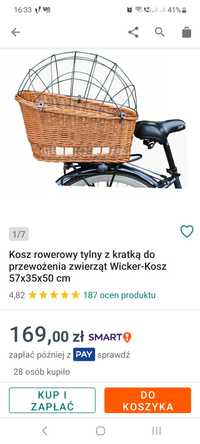 Kosz na rower dla zwierzaka, psa,kota,królika