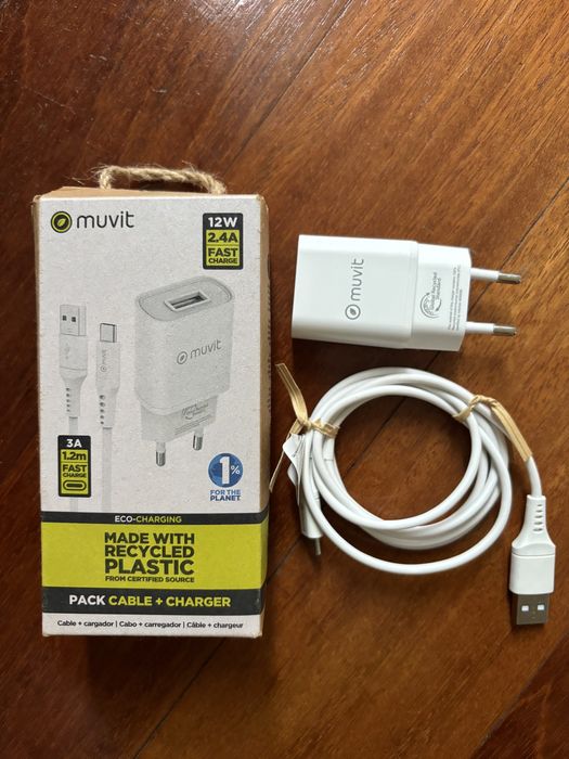 Kit Carregador e Cabo Fast Charge muvit