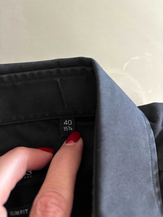 Camisa Boss Preta slim Fit 40