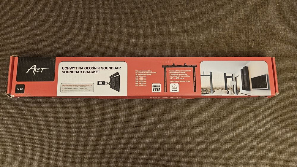 Uchwyt/wieszak na soundbar ART-03 + ADAPTER G-03EX przecena z 85 zł!
