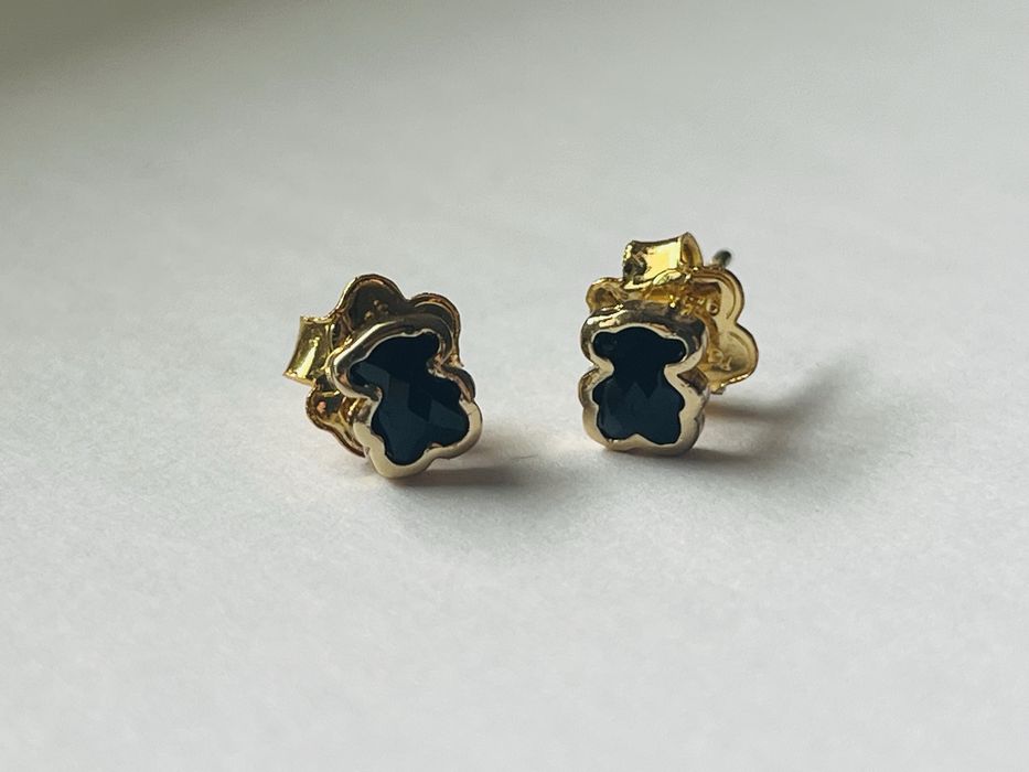 Nowe srebrne kolczyki tous 0,5cm