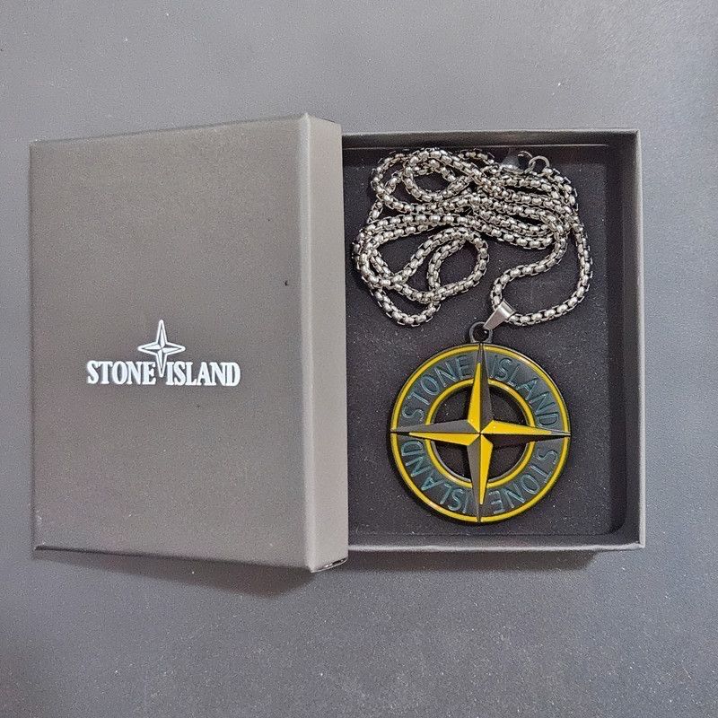 Цепочка Stone Island,украшение на шею Stone Island,подвеска Stone