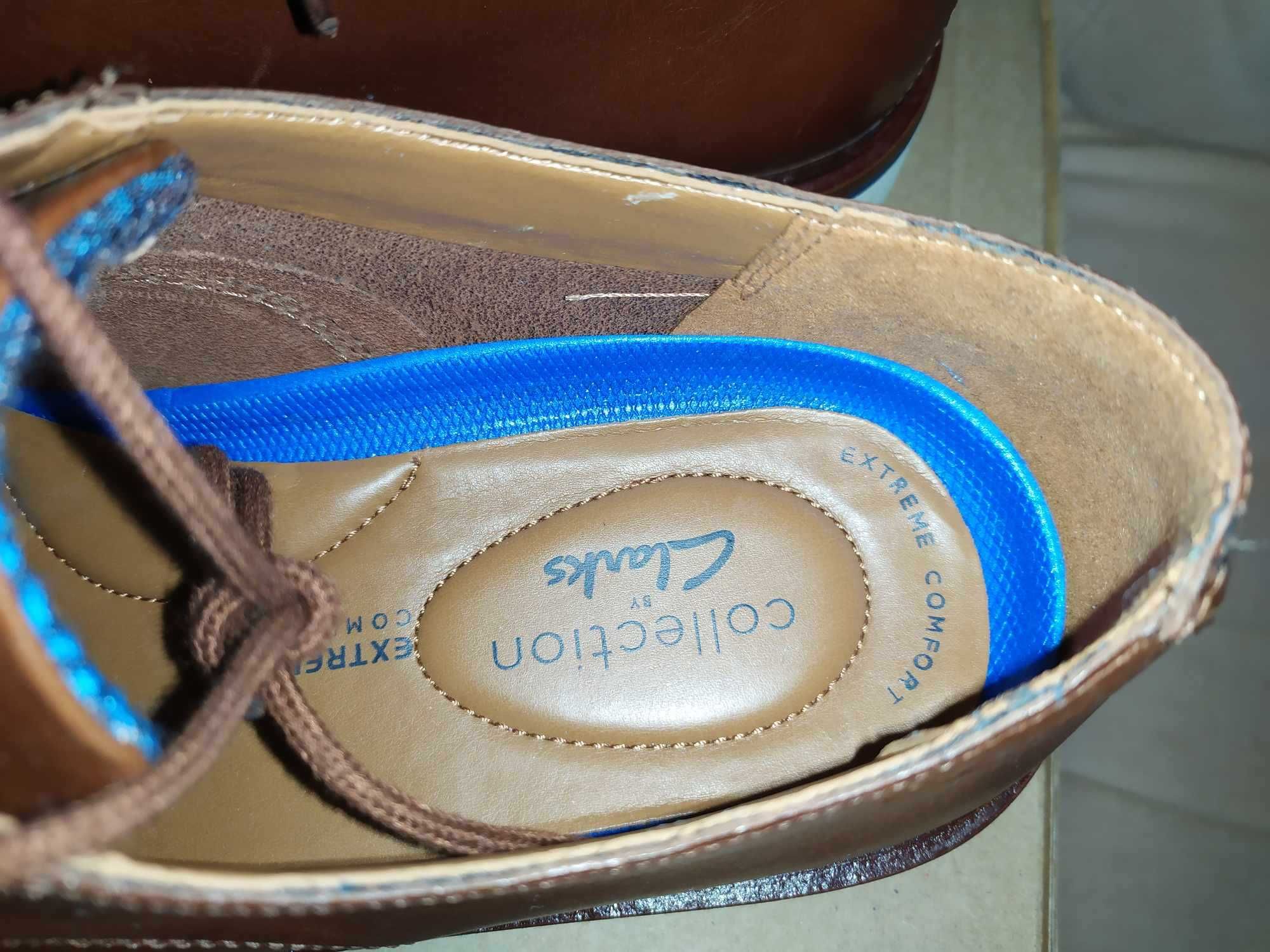 Półbuty Clarks Malwood Plain brązowe