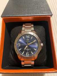 Relógio Azul Bracelete Metal