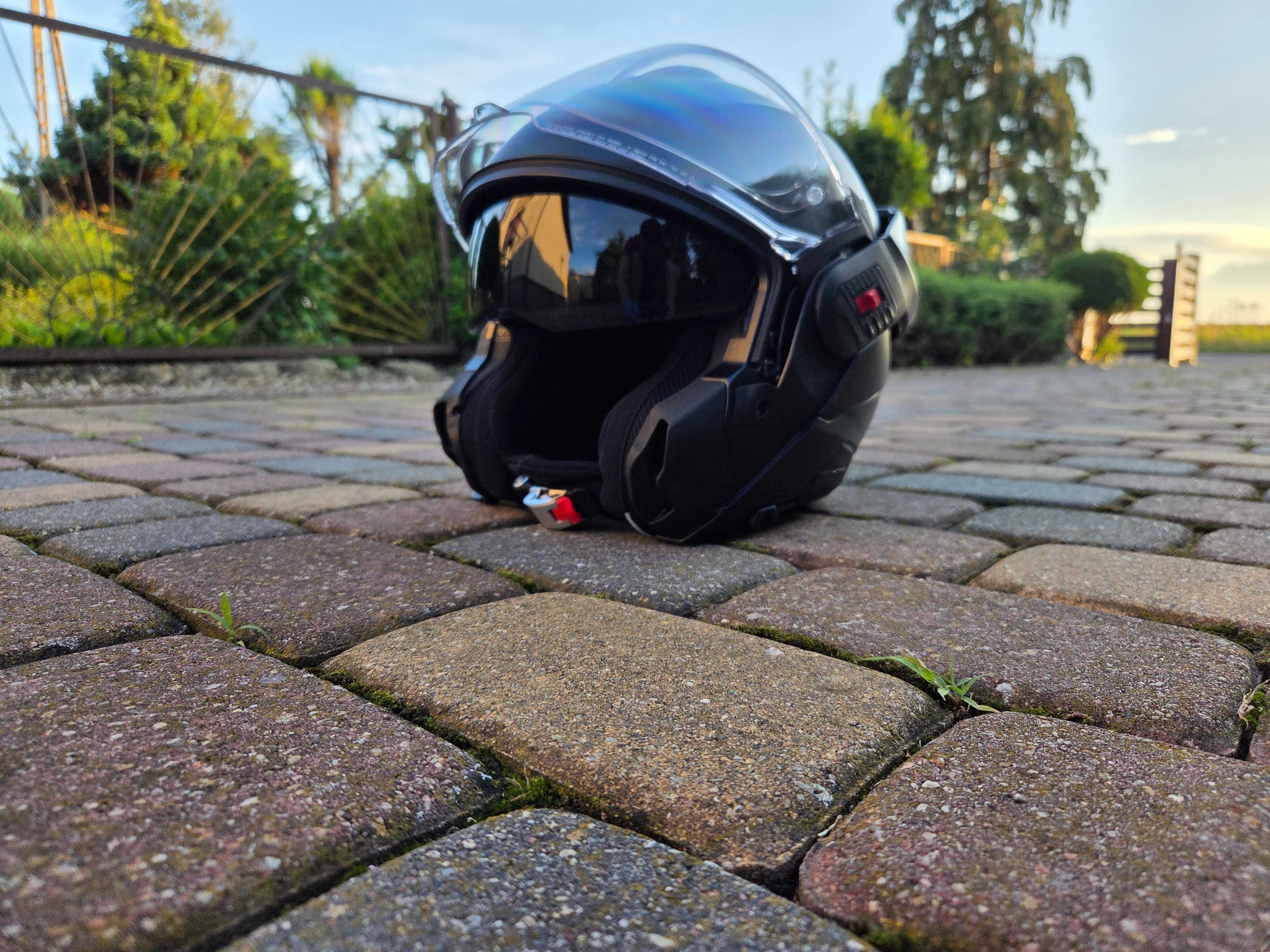 Kask motocyklowy szczękowy Nolan N120-1 czarny mat rozmiar S