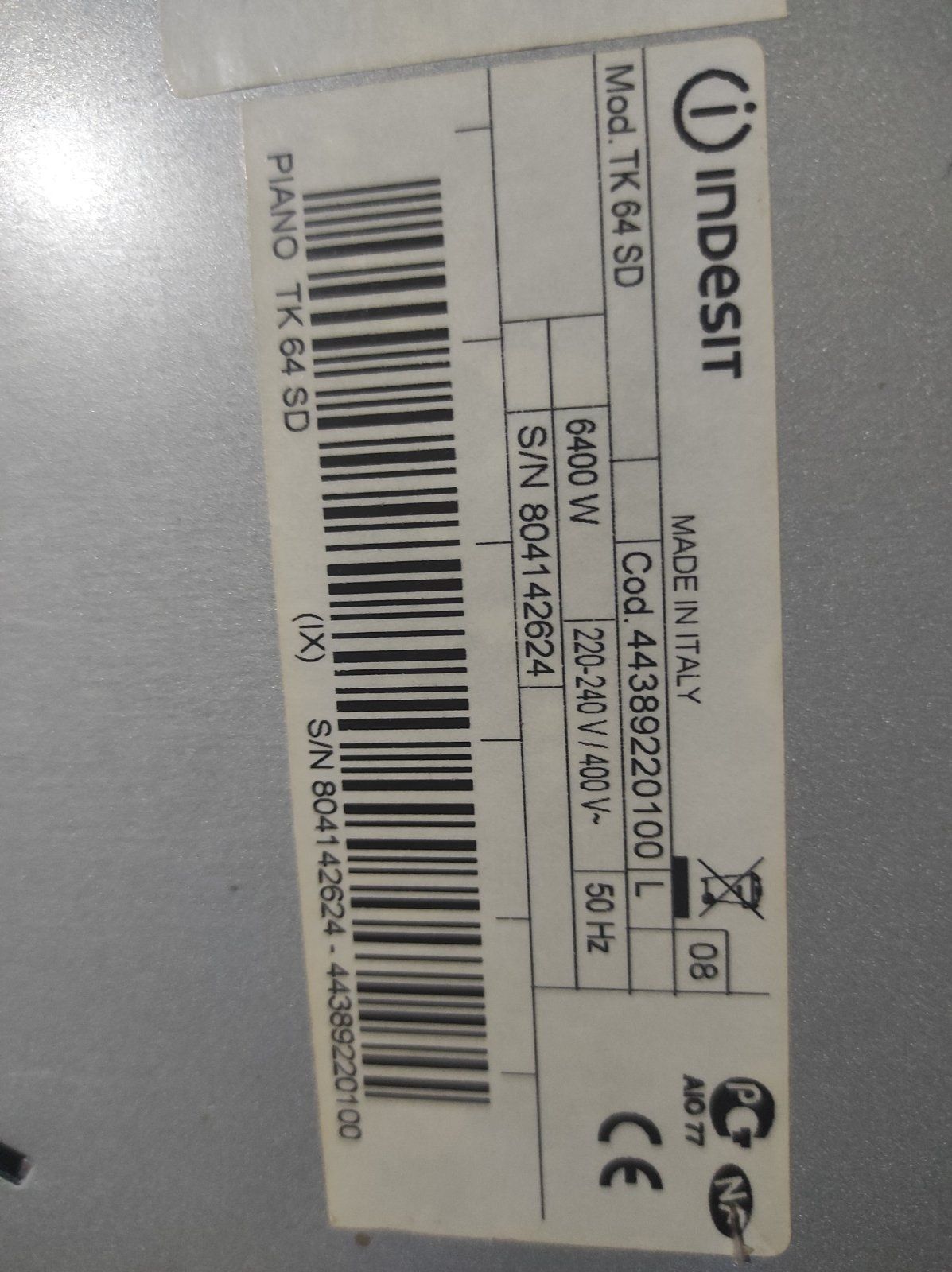 Варильна поверхня Indesit TK 64 SD
