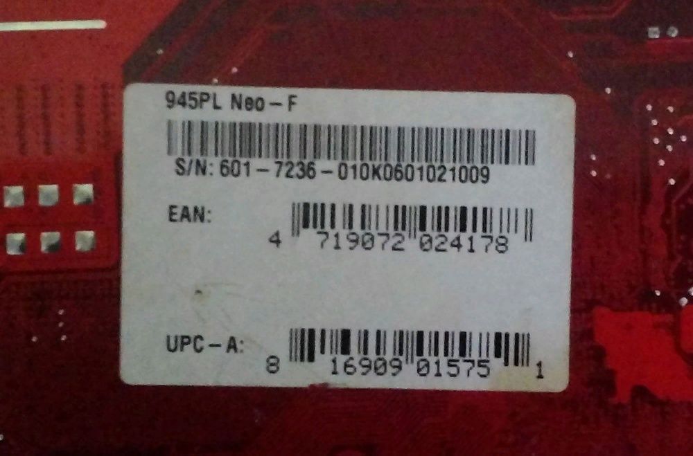 Материнская плата MSI MS-7236 VER 1.0 945PL Neo-F (LGA775)