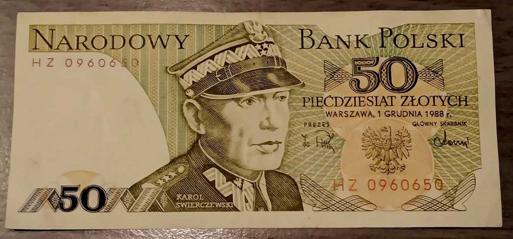 Banknot o nominale 50 złotych