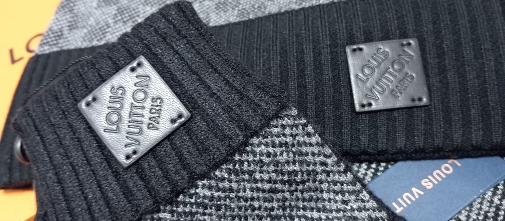Zestaw komplet LV czapka szalik rękawiczki Louis Vuitton