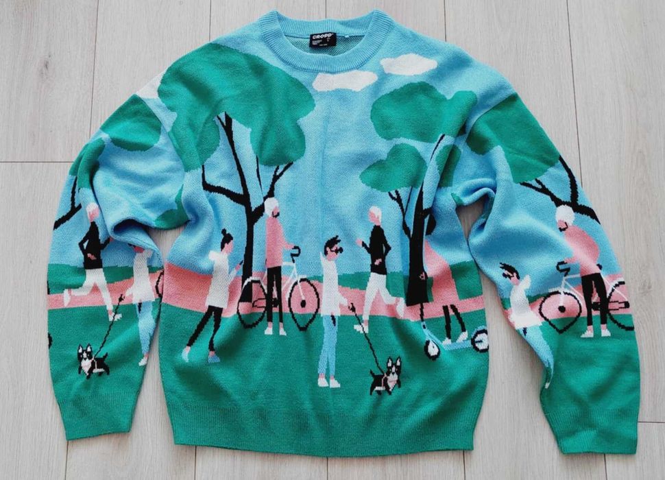 L Cropp sweter jak nowy Akryl oversize