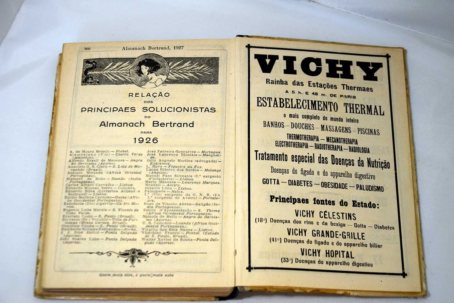 Almanaque Almanache Bertrand 1927