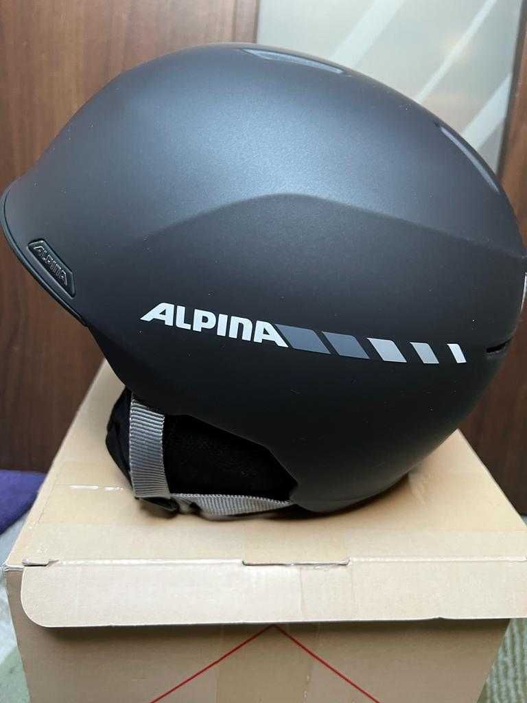 Kask narciarski snowboardowy ALPINA ALBONA 61-64cm Czarny Mat