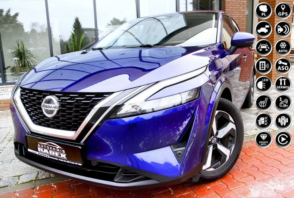 Nissan Qashqai Salon Polska|Kamera360|Navi|6 Bieg|Led|2xPark|AS.Pasa| Serwis|Bezwyp|