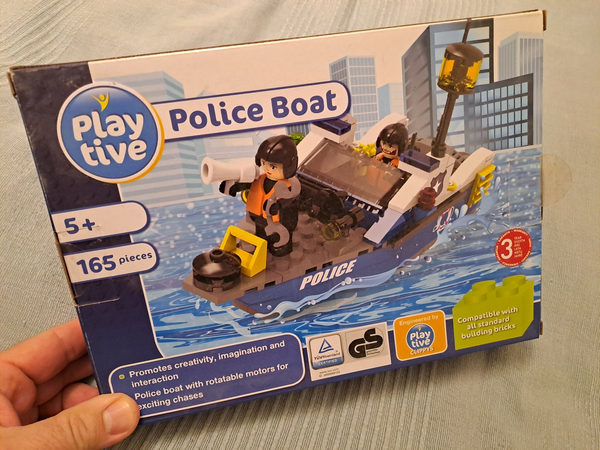 Lego playtive łódka Policja