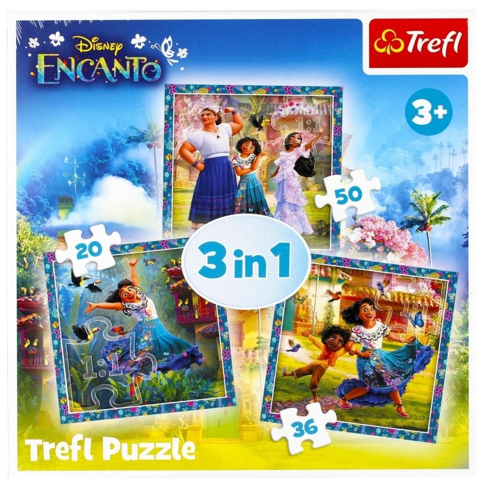 Puzzle 3W1 Bohaterowie Magicznego Encanto Pud Trefl 34866 Trefl