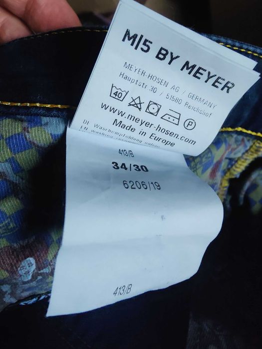 Джинсы M-5 by Meyer jeans Germany w34 stretch navy. .