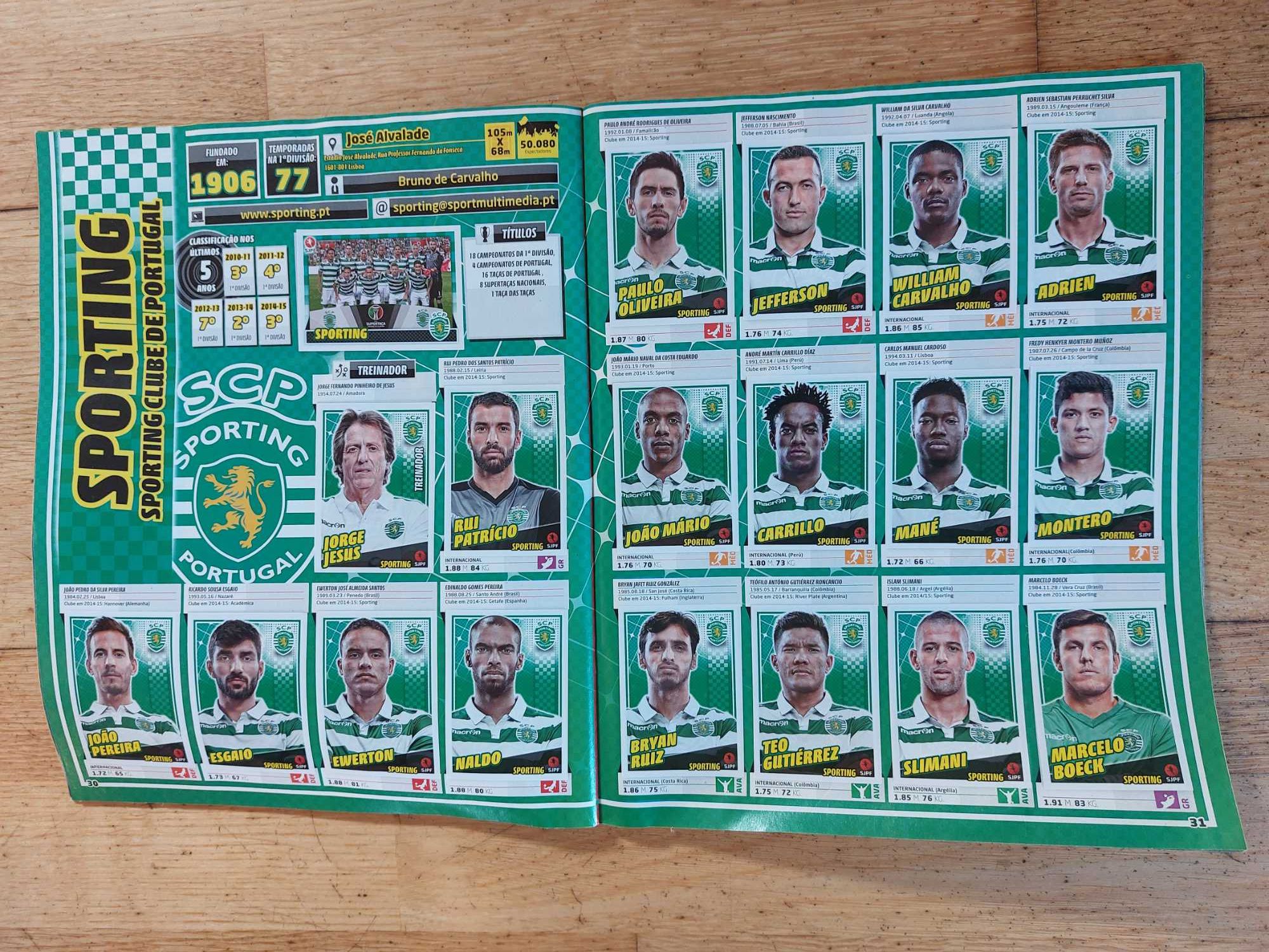 Caderneta de cromos "Futebol 2015-16" - Completa